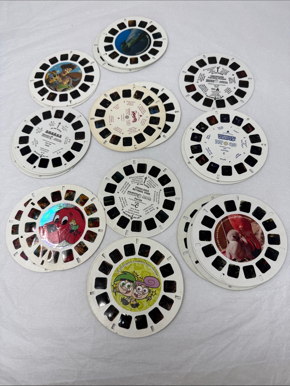 Vintage View-Master Reel Lot Cartoon Animal Toy Story Clifford Fairly OddParents